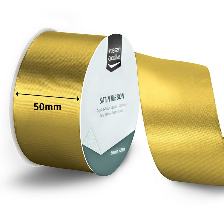 Vaessen creative • satijnlint 20mx50mm goud