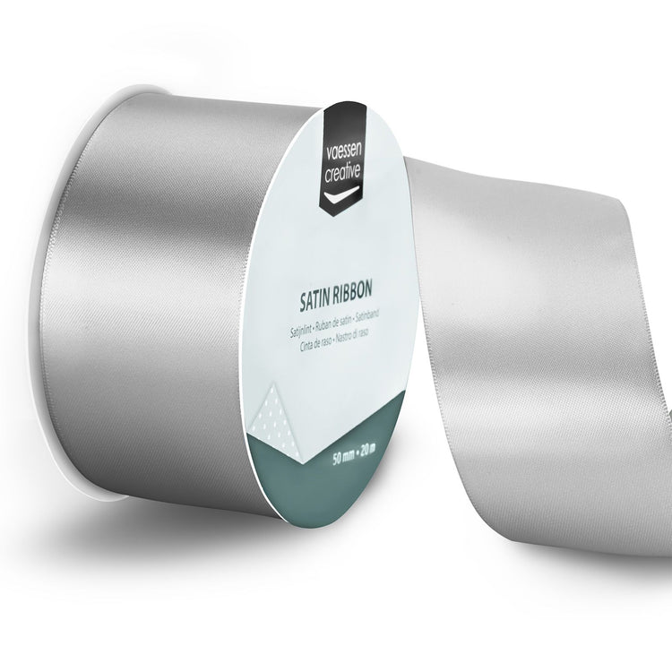 Vaessen creative • satijnlint 20mx50mm zilver