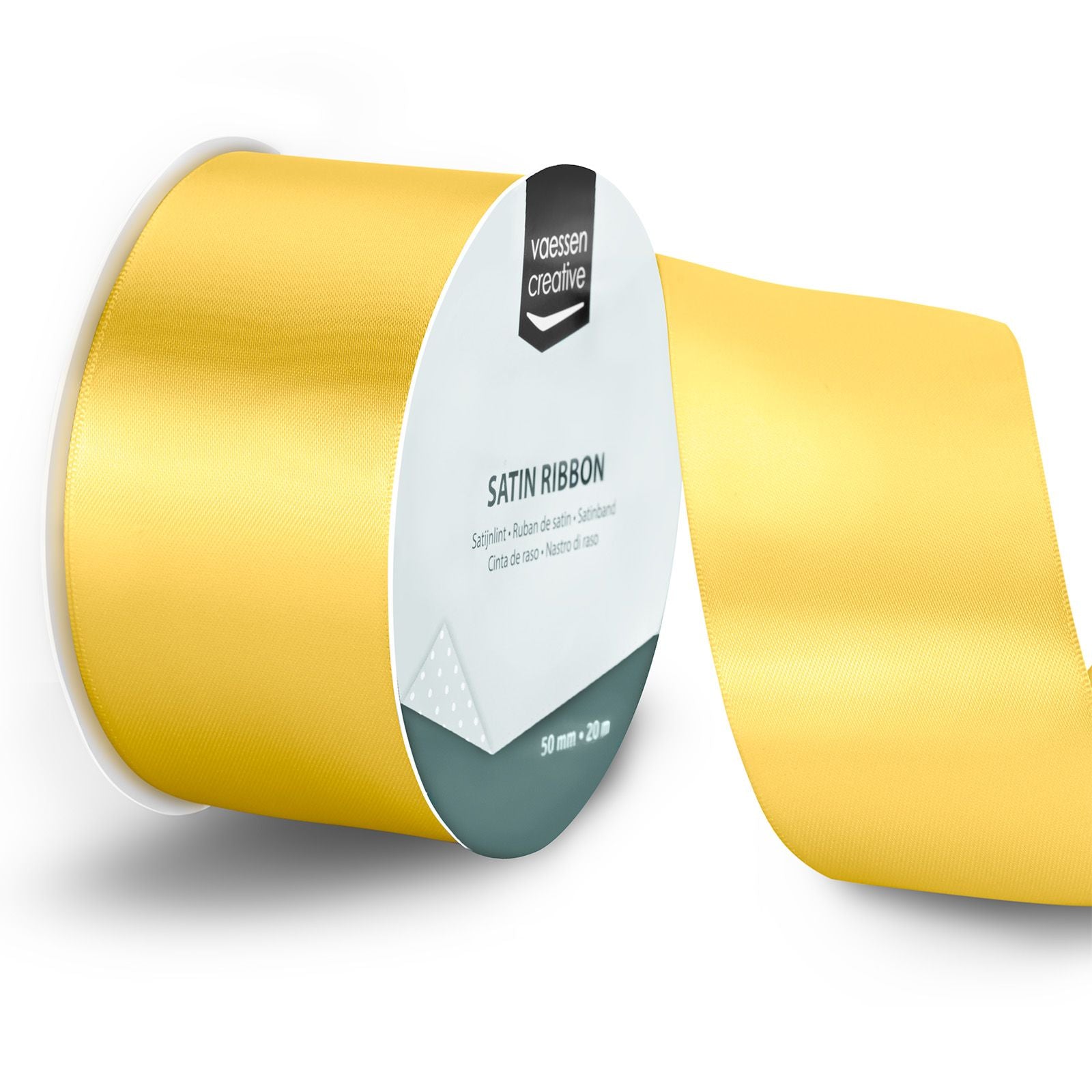 Vaessen creative • satijnlint 20mx50mm geelgoud