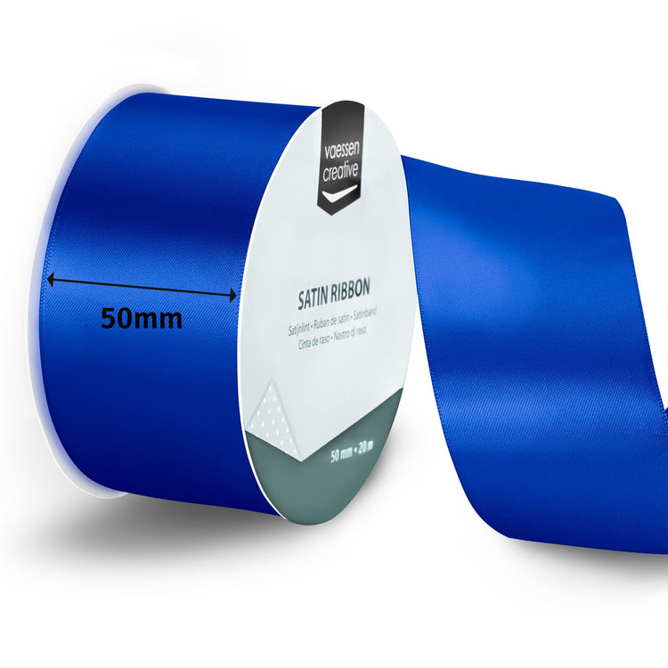 Vaessen creative • satijnlint 20mx50mm electric blue