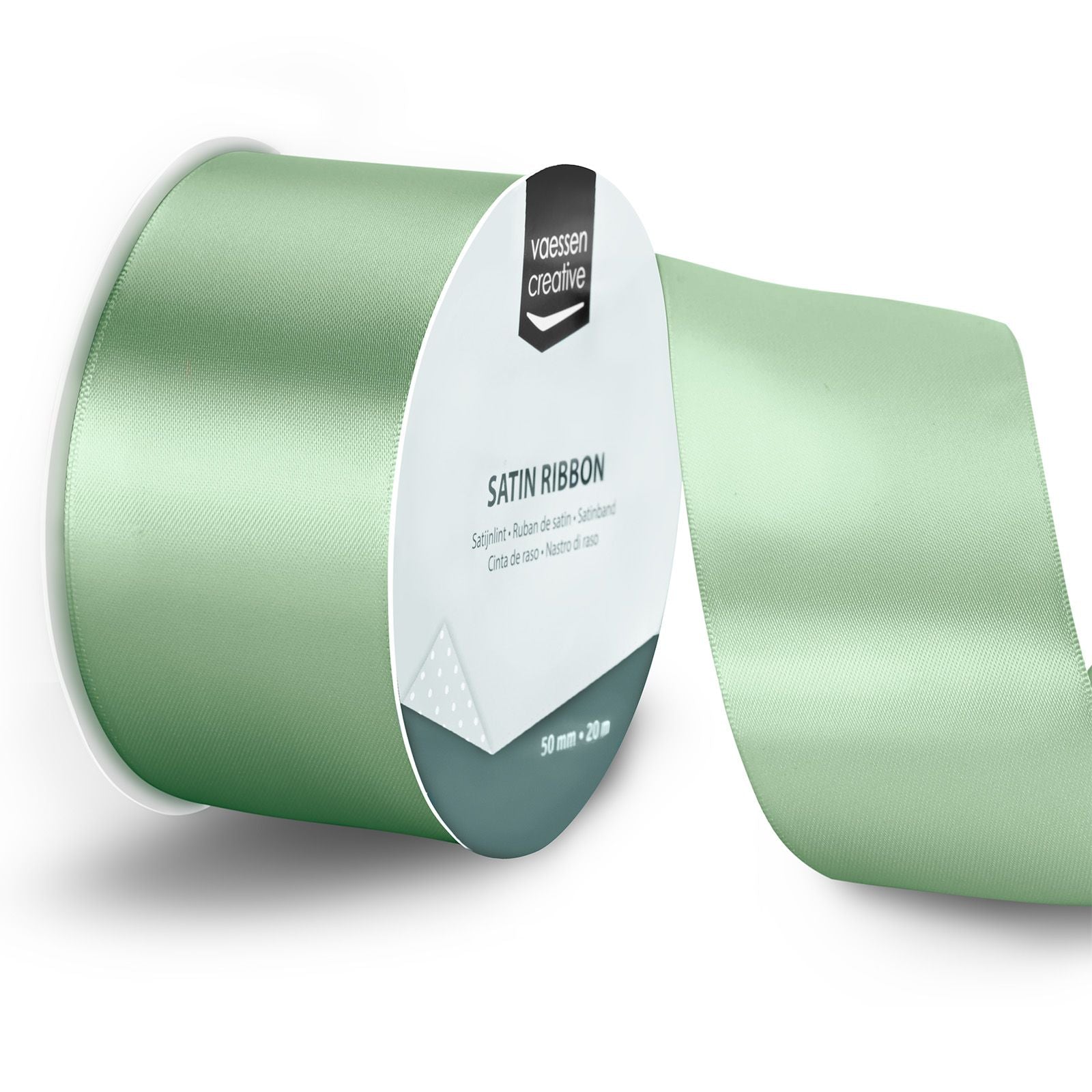 Vaessen creative • satijnlint 20mx50mm saliegroen