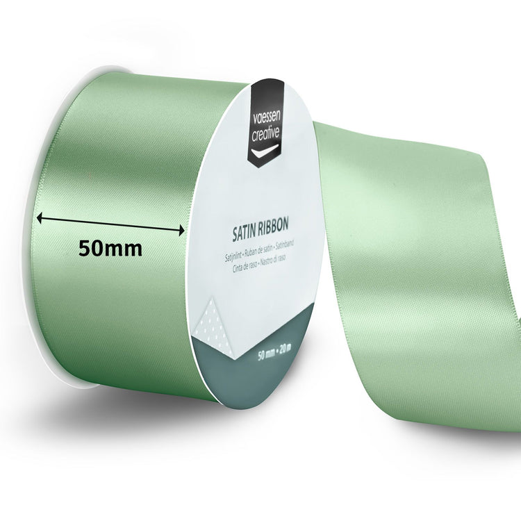 Vaessen creative • satijnlint 20mx50mm saliegroen