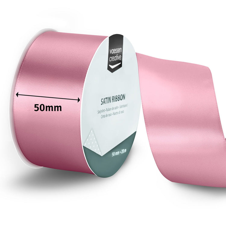 Vaessen creative • satijnlint 20mx50mm oudroze