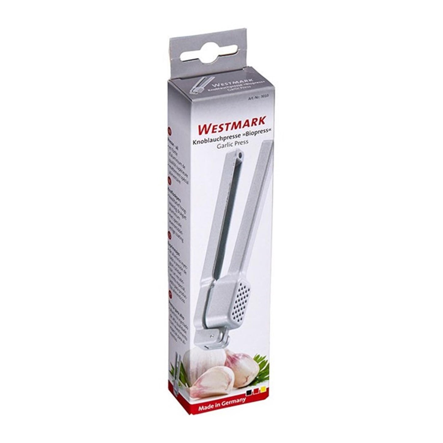 Westmark knoflookpers, compact, lengte: 15,2 cm, aluminium, biopress, zilver, 30102260