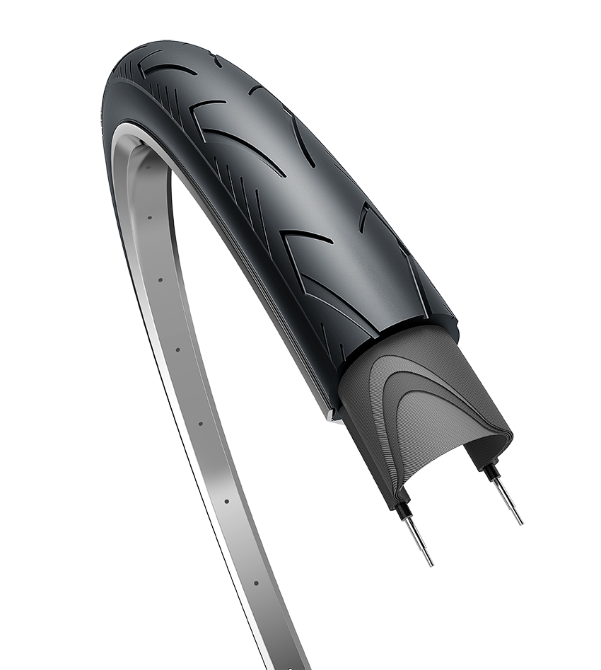 Edge buitenband city range basic 28 x 1.40 37-622 - zwart met reflectie