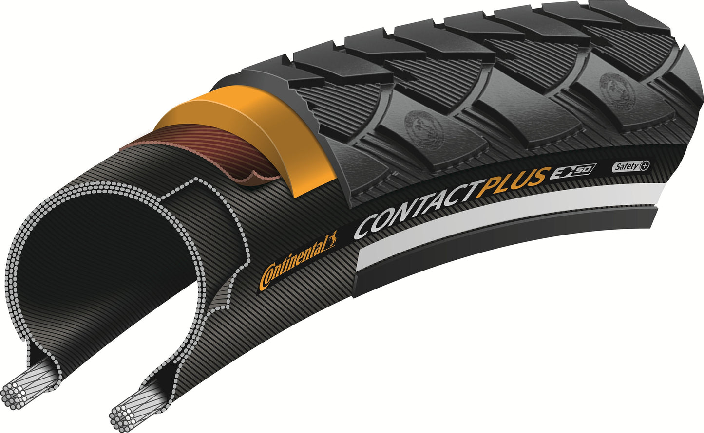 Continental CONTACT Trekkingfietsband 37-622 Zwart
