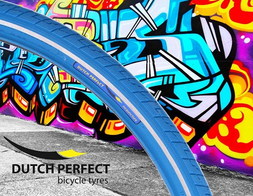 Dutchperfect buitenband dutch perfect 28 x1.40 40-622 anti-lek - blauw met reflectie