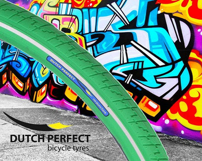 Dutchperfect Buitenband Dutch Perfect 28 x 1.40 40-622mm anti-lek groen met reflectie