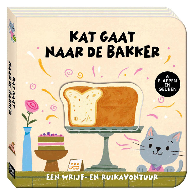 Centraal boekhuis een wrijf- en ruikavontuur - kat gaat naar de bakker