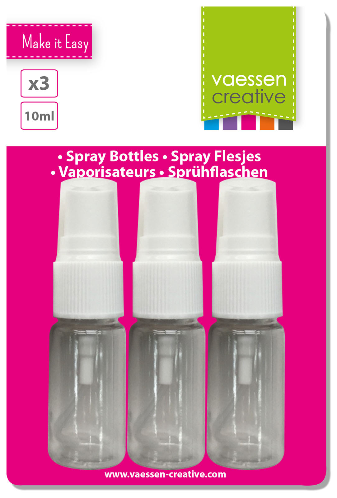 Vaessen creative • spray flesjes 10ml 3stuks