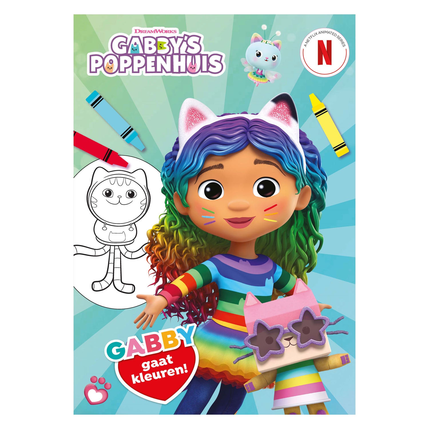 Big balloon gabby's poppenhuis - gabby gaat kleuren