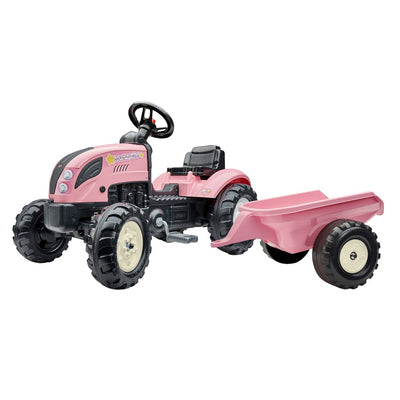 Falk tractor country farmer set pink 2+