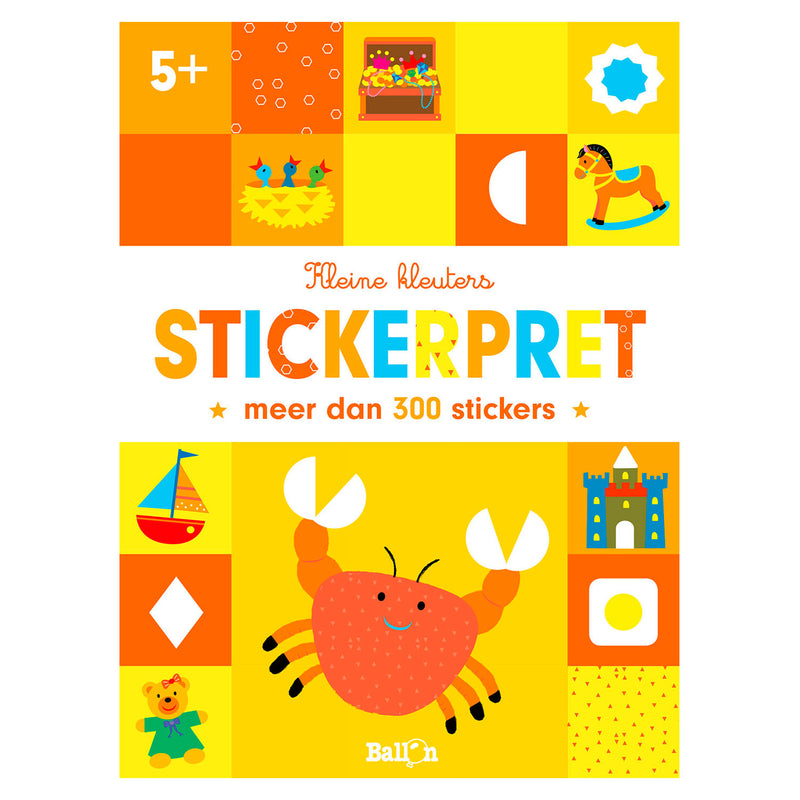 Kleine kleuters krab stickerpret 5+ | 3 stuks