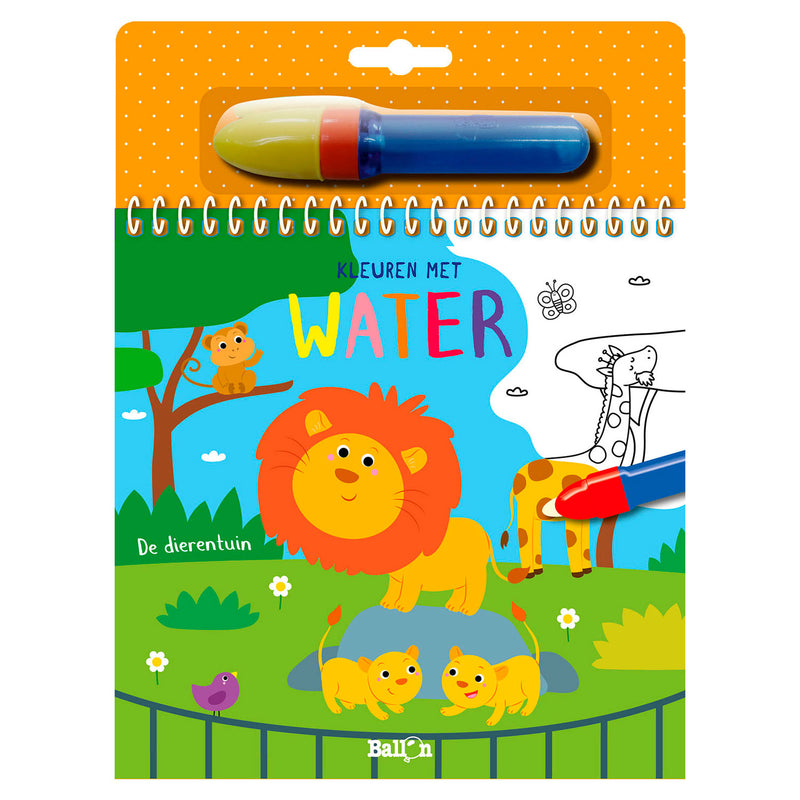 Standaard uitgeverij kleuren met water - dierentuin