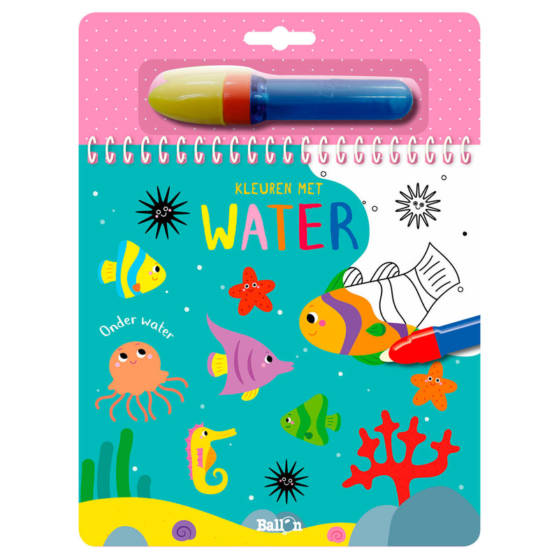 Ballon media kleuren met water - onderwaterwereld