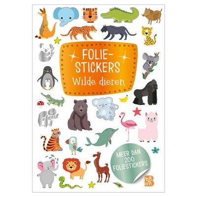 Standaard uitgeverij glitter foliestickers - wilde dieren