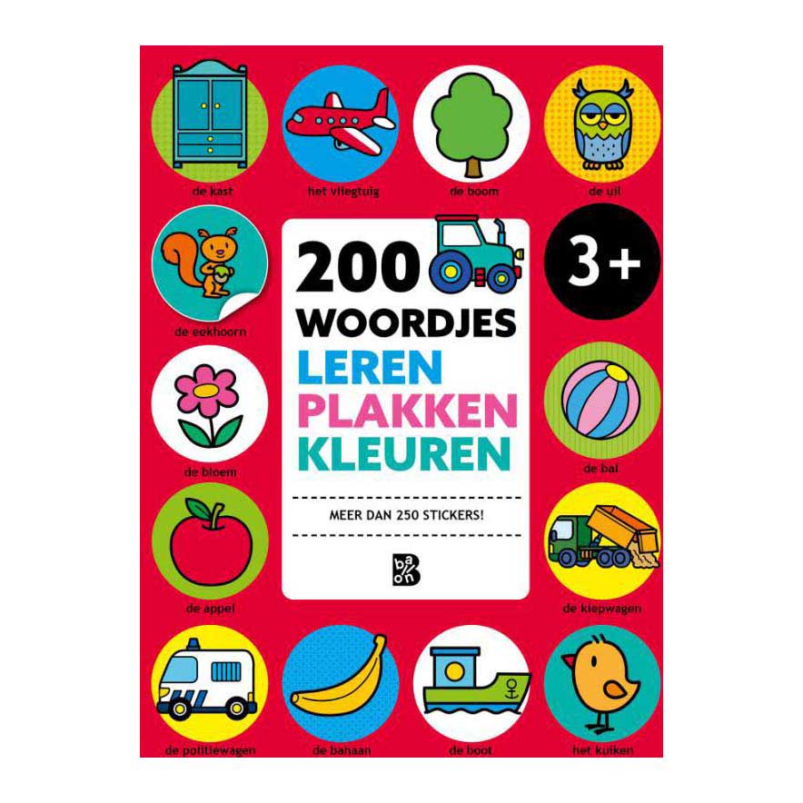 Standaard uitgeverij 200 woordjes leren, plakken en kleuren