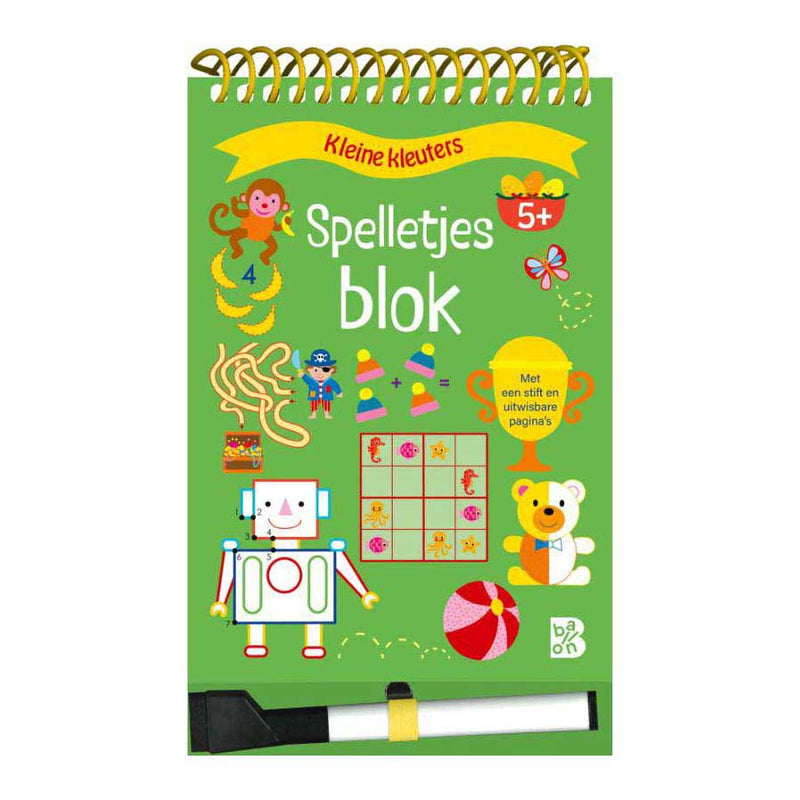 Standaard uitgeverij spelletjesblok met viltstift 5+