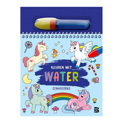 Standaard uitgeverij kleuren met water - eenhoorns