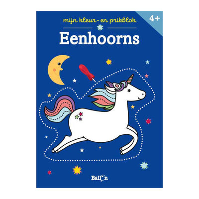 Standaard uitgeverij mijn kleur-en prikblok eenhoorns. 4+ | 3 stuks