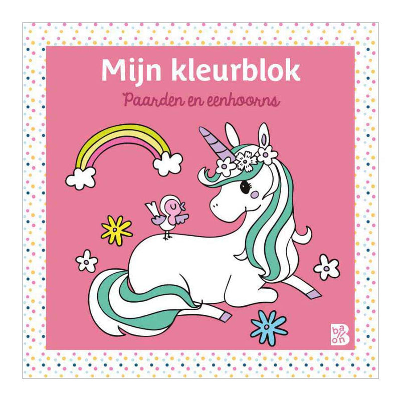 Standaard uitgeverij mijn kleurblok - paarden en eenhoorns