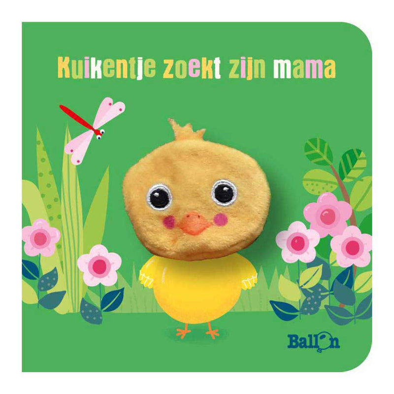 Standaard uitgeverij kartonboek met vingerpopje - kuikentje zoekt zijn mama