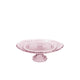 Ideas 4 seasons schaal op voet glas ø23xh8cm roze