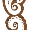 Fabric creations • block printing border 8,9x2,5cm scroll