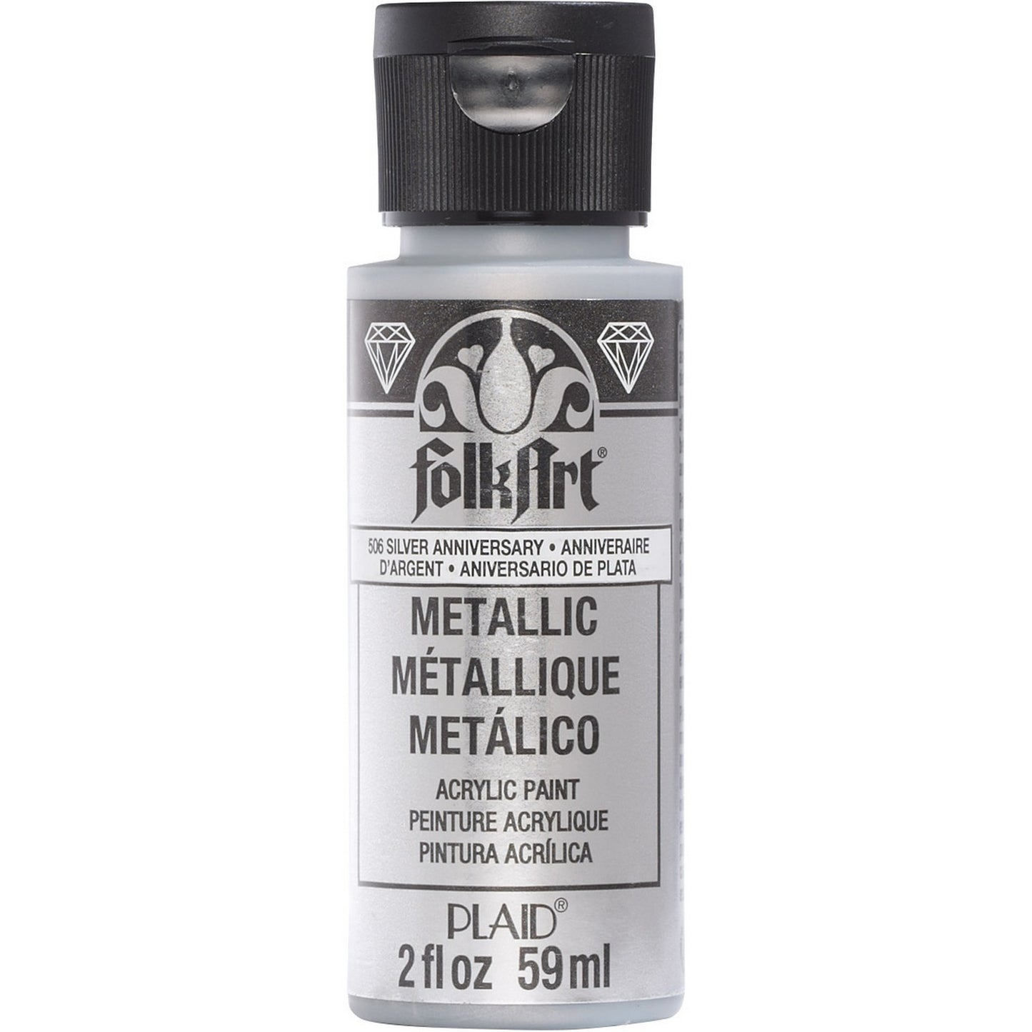 Folkart • metallic acrylic paint silver anniversary 59ml