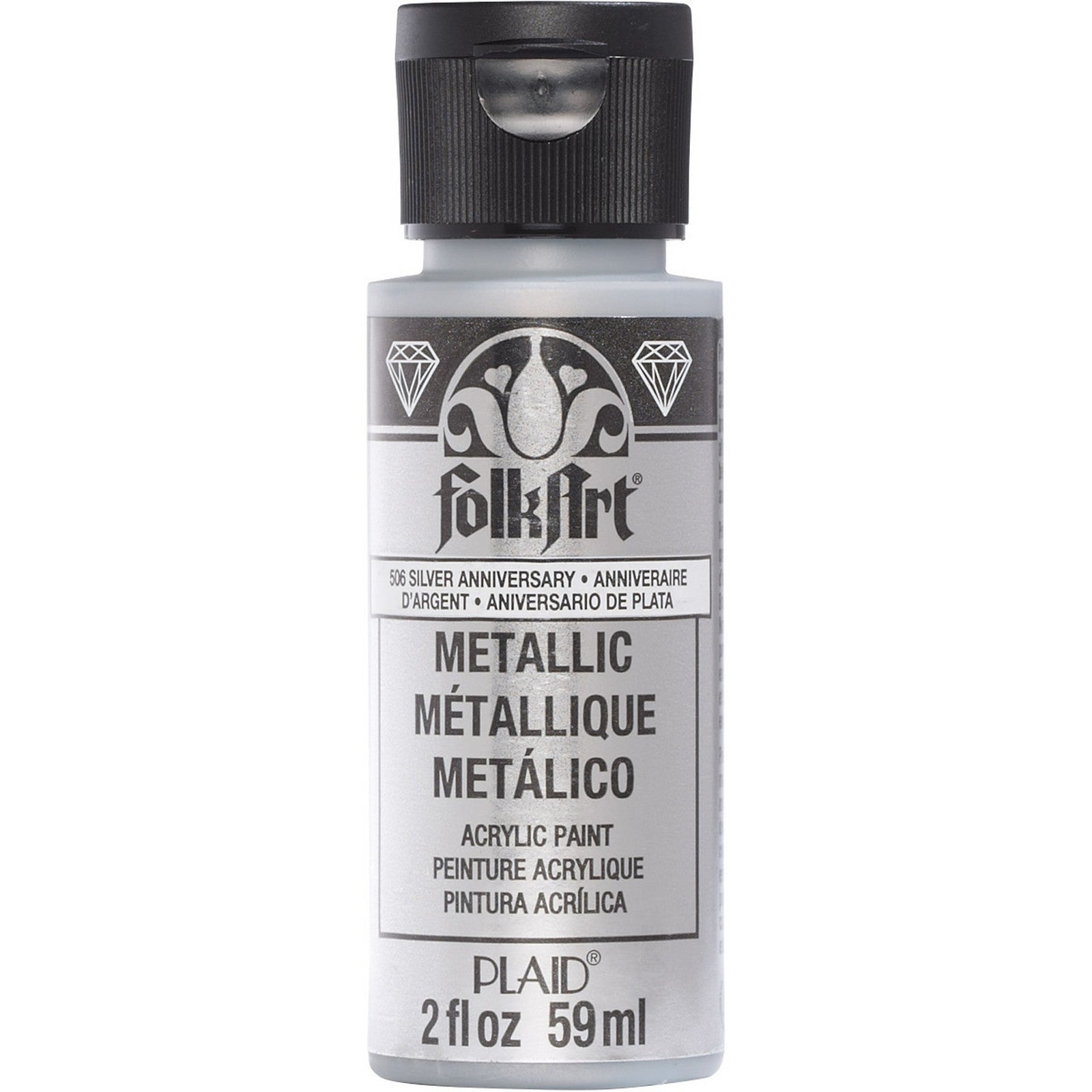 Folkart • metallic acrylic paint silver anniversary 59ml