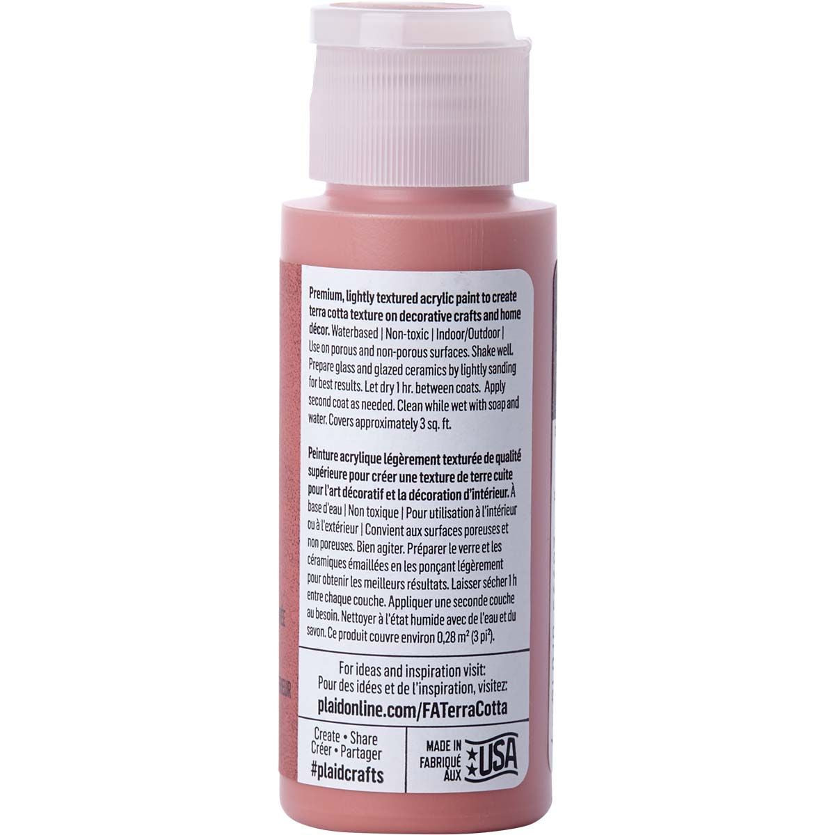 Folkart • terra cotta textured acrylic paint 59ml earthy rose