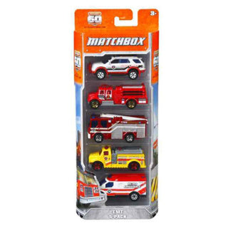Mattel matchbox voertuigen 5 stuks assorti