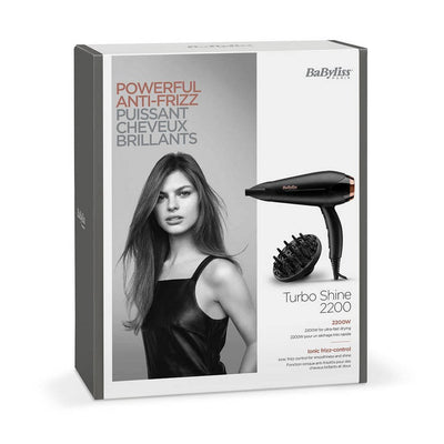 Babyliss d570de turbo shine f ouml;hn 2200w zwart ros eacute;