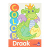 Mondikaarten dikke lijnen kleurboek color - draak