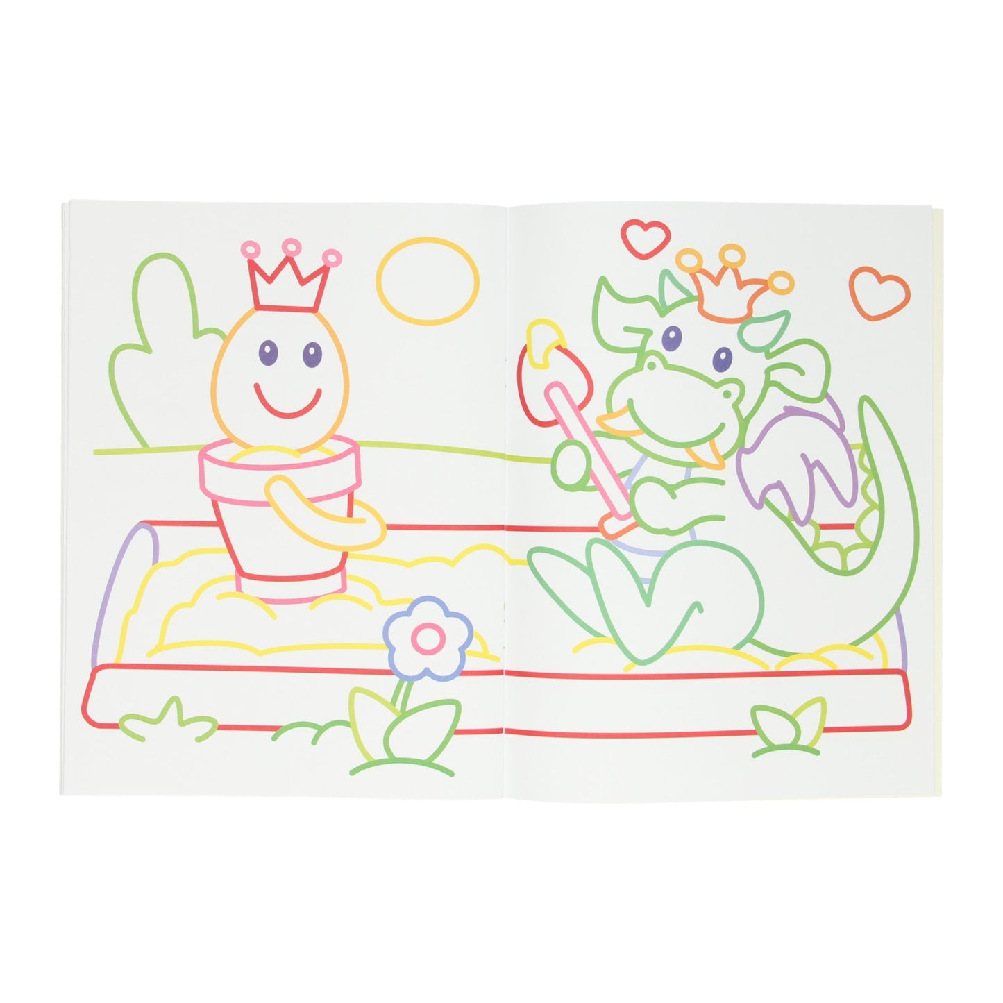 Mondikaarten dikke lijnen kleurboek color - draak