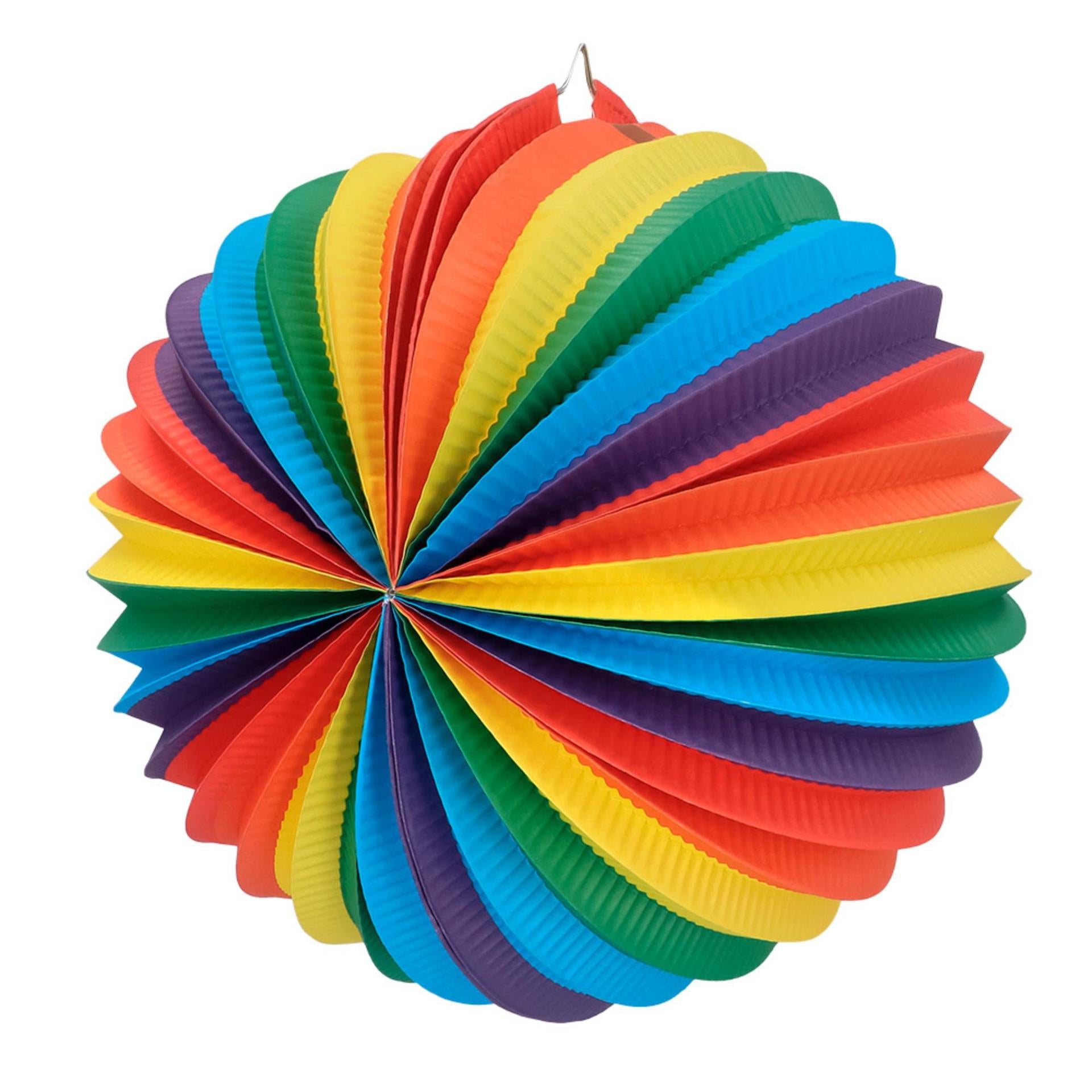 Boland papieren ballonlampion regenboog ø25cm