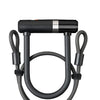 Axa beugelslot newton mini + kabel 100 8 - zwart