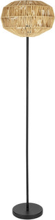 Eglo sheldon vloerlamp - e27 - 153.5 cm - zwart natuurlijk bruin - papier