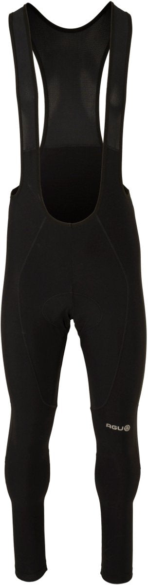 Agu essential - bibtight - heren fietsbroek met bretels - zwart - xxl - ademend - reflecterend - siliconen gripper