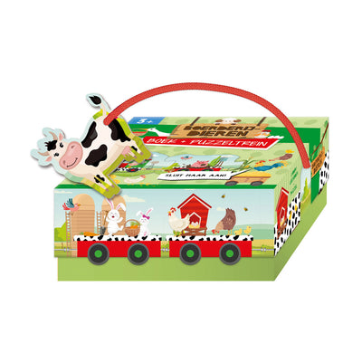 Lantaarn publishers boek en puzzeltrein boerderijdieren