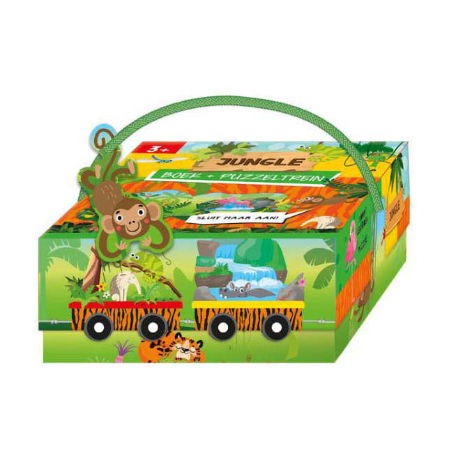 Lantaarn publishers boek en puzzeltrein jungle