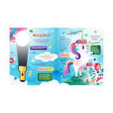 Lantaarn publishers speuren naar unicorns zoekboek met kartonnen zaklamp - afbeelding 2