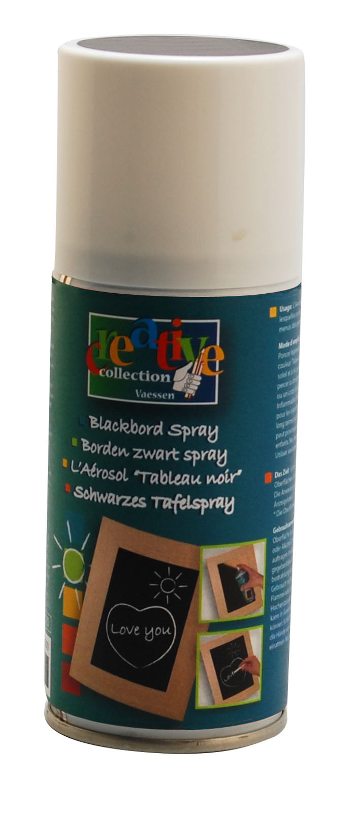 Vaessen creative • krijtbord spray zwart 150ml