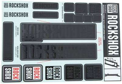 Rockshox dekor set decal set stealth
