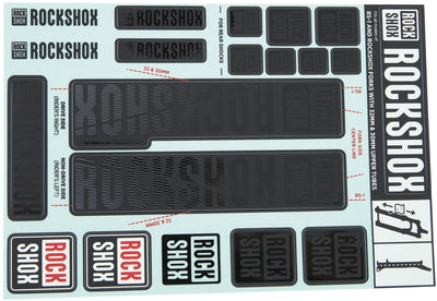 Rockshox dekor set decal set stealth