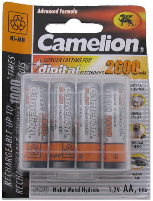 Camelion batterij oplaadbaar aa lr06 nimh 1,5v 2600 mah (4 stuks)