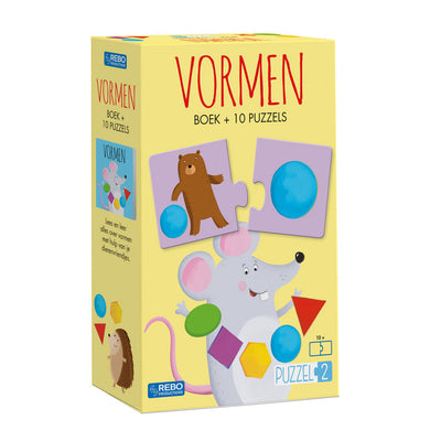 Rebo publishers puzzel2 boek vormen met 10 puzzels