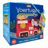 Rebo publishers voertuigen puzzel, boek + 10 figuren. 4+ - afbeelding 1
