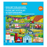 Rebo publishers voertuigen puzzel, boek + 10 figuren. 4+ - afbeelding 2