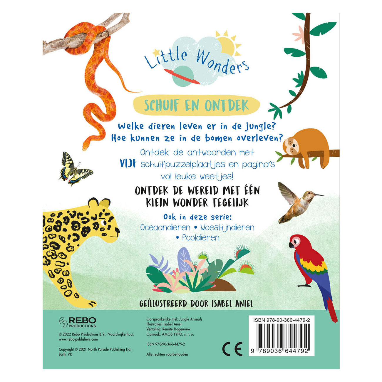 Rebo publishers jungledieren schuif en ontdek